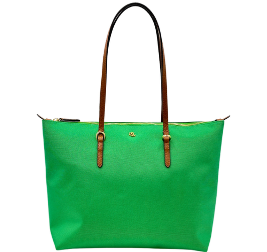 Ralph Lauren Medium Nylon Keaton Tote - Green