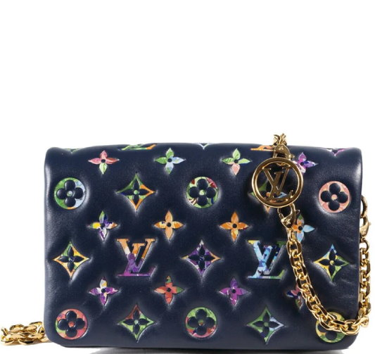 لويس فويتون Monogram Garden Pochette Coussin - أزرق داكن