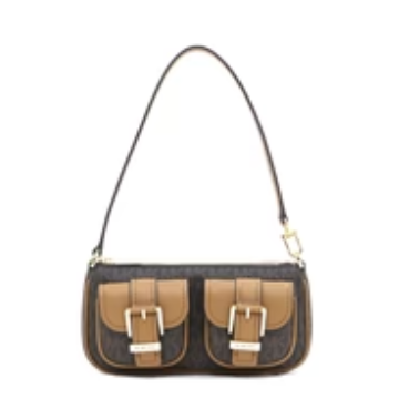 Michael Kors Zoe Small Convertible Pouchette - Brown/Acorn