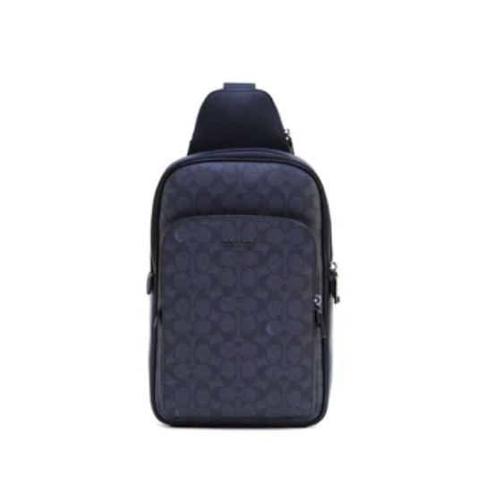 Coach Ethan Pack In Signature Canvas - Charcoal/Black