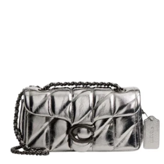 Coach Tabby Shoulder Bag 20 With Quilting- Metallic