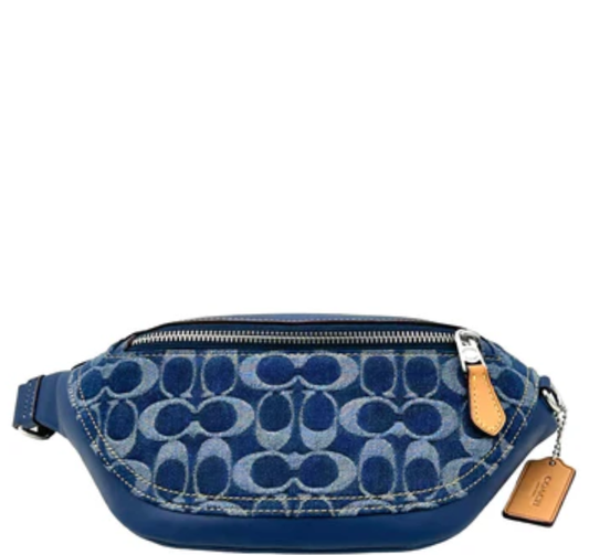 Coach Warren Mini Belt Bag In Signature Denim - Denim