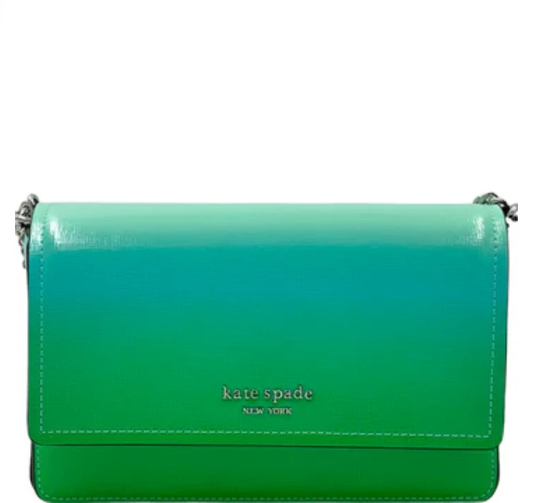 Kate Spade Morgan Ombre Flap Chain Wallet - Mint Liqueur Multi