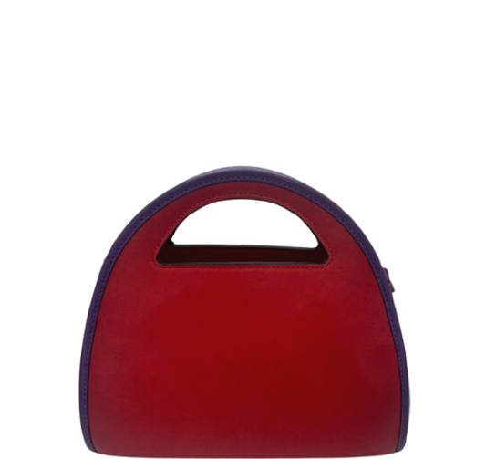 Coach Delvaux Le Mutin Red Leather Top Handle Bag with Detachable Strap