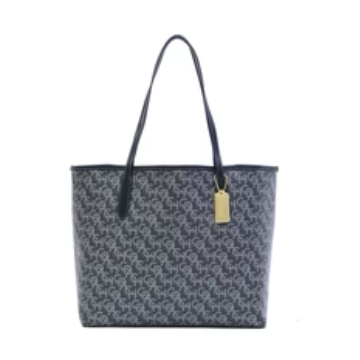 Coach City Tote With Coach Monogram Print - Black