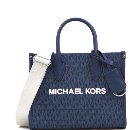 Michael Kors Mirella Small Shopper Top Zip Crossbody Bag - Admiral
