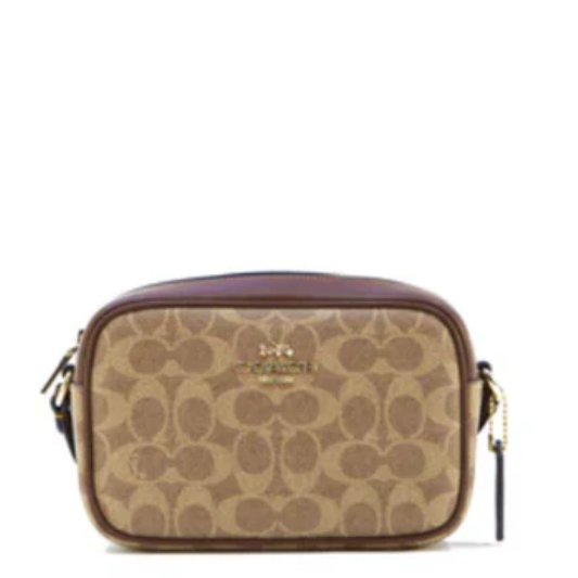 Coach Mini Jamie Camera Bag In Signature Canvas - Tan Brown