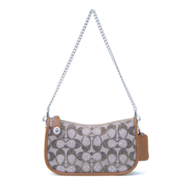 Coach Swinger 20 Crystal Signature Jacquard Shoulder Handbag - Burnished Amber