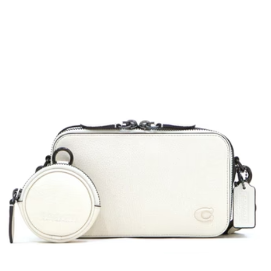 Coach Charter Slim Crossbody with Adjustable Web Strap - Chalk