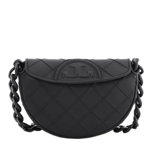 Tory Burch Fleming Soft Mini Crescent Bag - Black