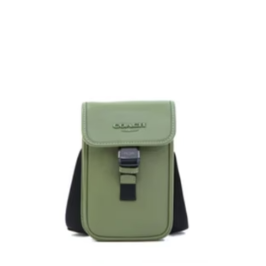 Coach Racer Phone Crossbody Bag -Military Green