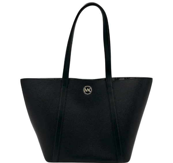 Michael Kors Hadleigh Large Double Handle Leather Tote Bag - Black