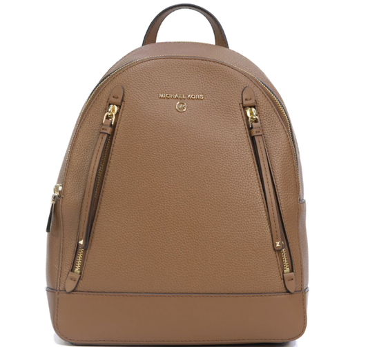 Michael Kors Brooklyn Medium Pebbled Leather Backpack - Brown