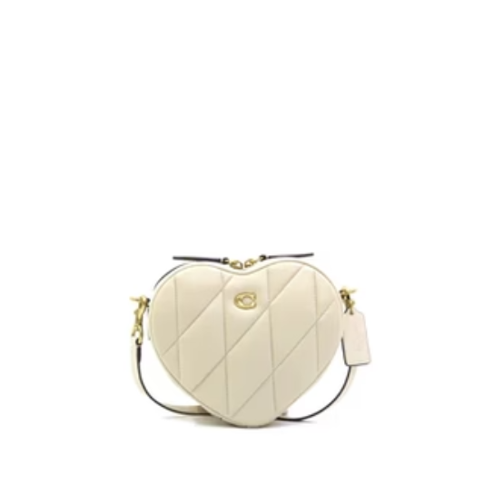 Coach Quilted Leather Heart Bag - Ivory