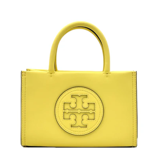 Tory Burch Ella Bio Mini Tote Crossbody Bag- Vintage Lemon