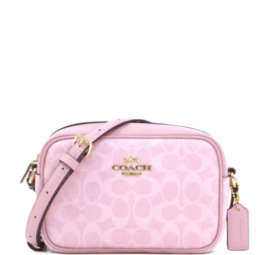 Coach Mini Jamie In Signature Canvas - Powder Pink