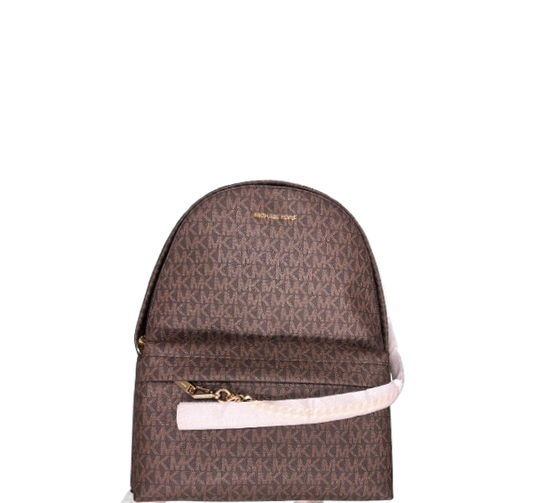 Michael Kors Brown MK Logo Backpack – Elegant Design – Gold Accents New with Tags