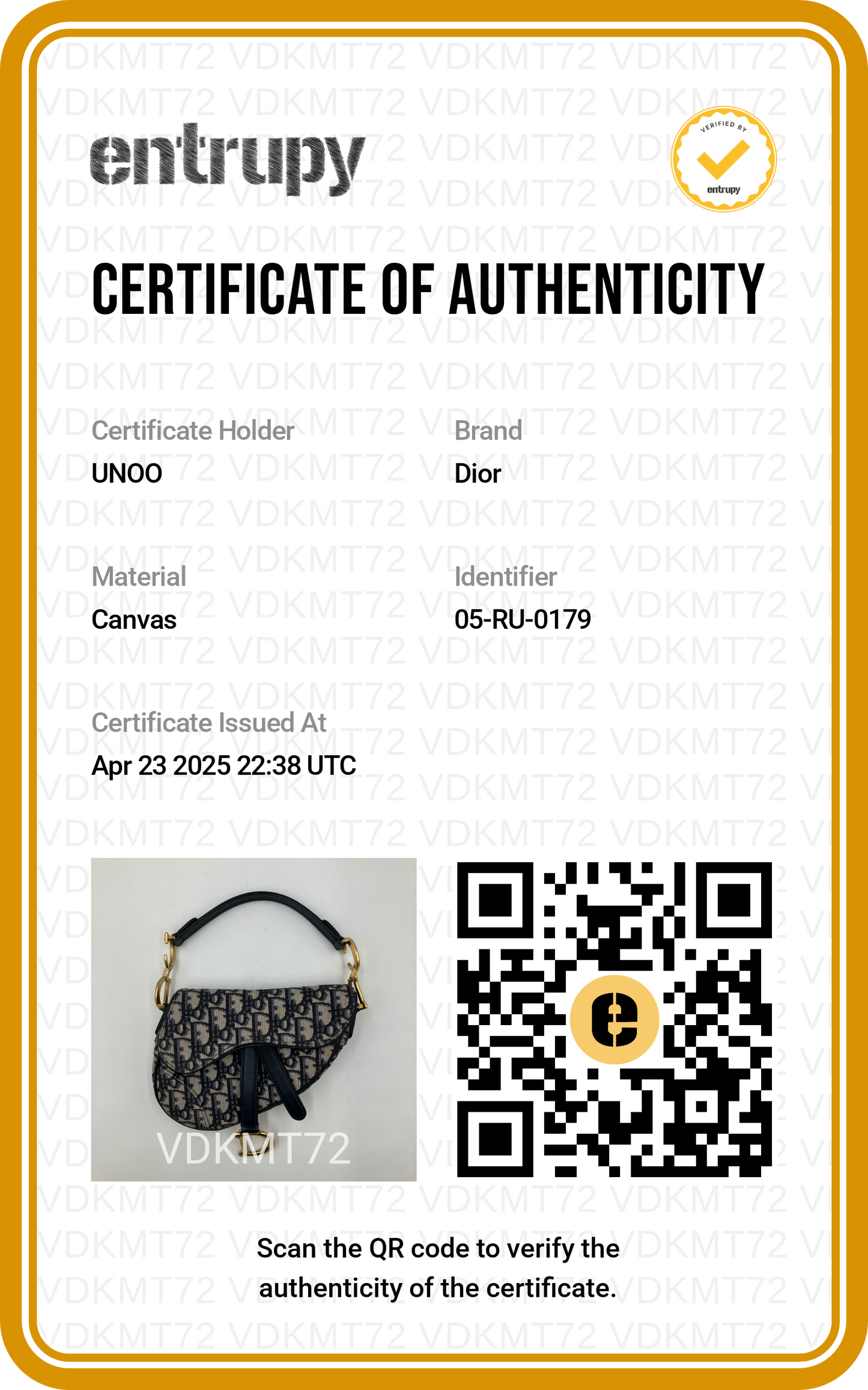 Christian Dior Mini Saddle Bag with Strap- Blue Dior Oblique Jacquard