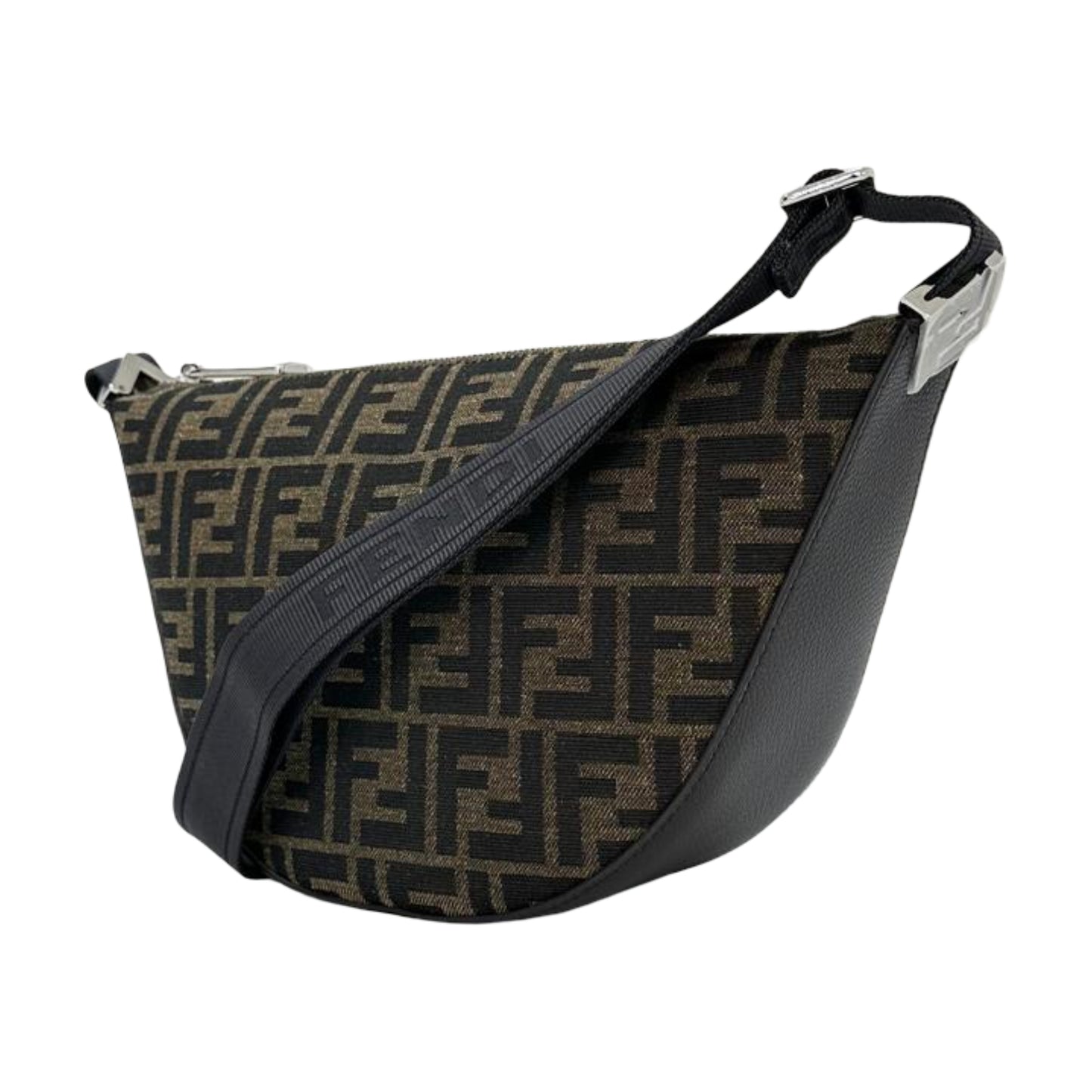 Fendi Jacquard Crossbody - Brown