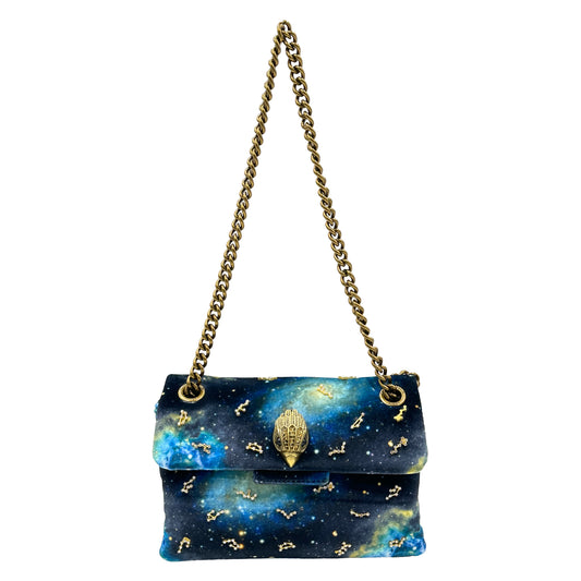 Kurt Geiger Kensington Mini Velvet Shoulder Bag - Blue multi