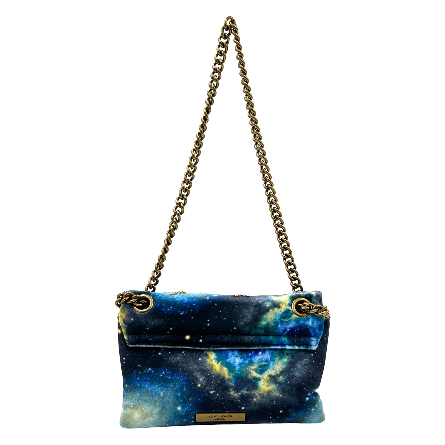 Kurt Geiger Kensington Mini Velvet Shoulder Bag - Blue multi