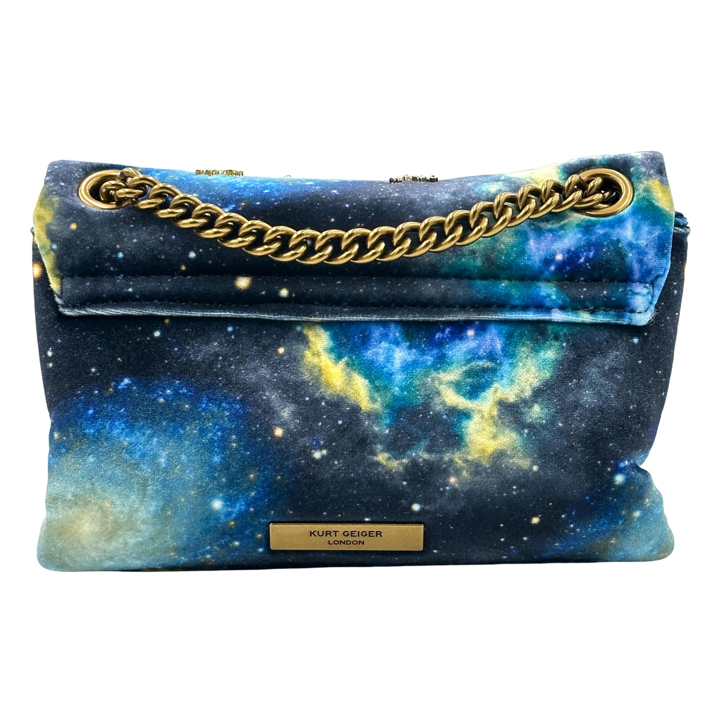 Kurt Geiger Kensington Mini Velvet Shoulder Bag - Blue multi