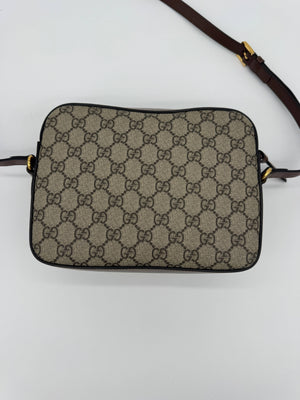 Gucci Horsebit 1955 Small GG Supreme Brown Shoulder Bag - www.unoo.com