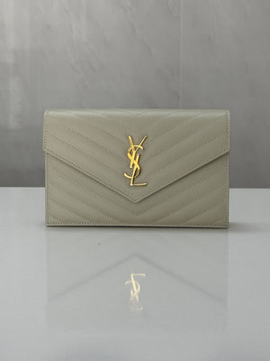 Saint Laurent YSL Cassandre Matelasse Large Flap Wallet - www.unoo.com