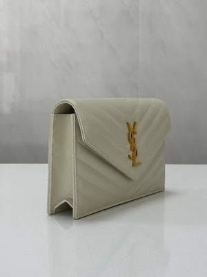 Saint Laurent YSL Cassandre Matelasse Large Flap Wallet - www.unoo.com
