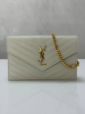 Saint Laurent YSL Cassandre Matelasse Large Flap Wallet - www.unoo.com