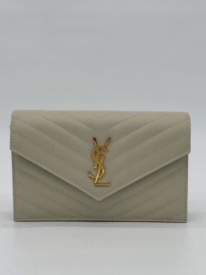 Saint Laurent YSL Cassandre Matelasse Large Flap Wallet - www.unoo.com
