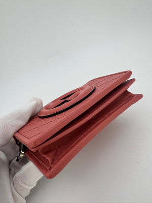 Gucci Blondie Card Case Wallet Round Interlocking G - PRE OWNED - www.unoo.com