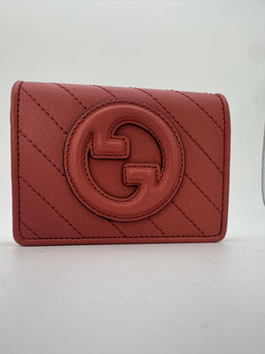 Gucci Blondie Card Case Wallet Round Interlocking G - PRE OWNED - www.unoo.com