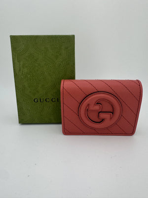 Gucci Blondie Card Case Wallet Round Interlocking G - PRE OWNED - www.unoo.com