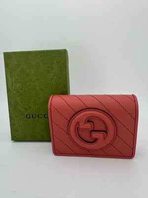 Gucci Blondie Card Case Wallet Round Interlocking G - PRE OWNED - www.unoo.com