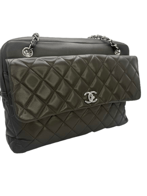 Chanel Quilted CC Lambskin Leather Bowler Shoulder Bag - www.unoo.com