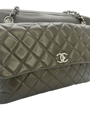 Chanel Quilted CC Lambskin Leather Bowler Shoulder Bag - www.unoo.com