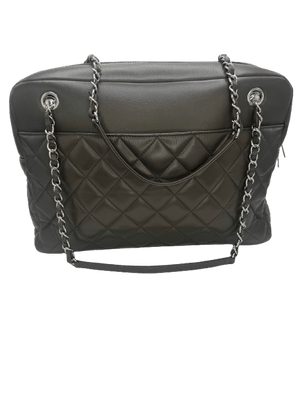 Chanel Quilted CC Lambskin Leather Bowler Shoulder Bag - www.unoo.com