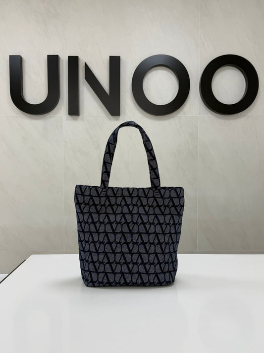 Valentino Toile Iconographe Tote Bag-Melange Denim