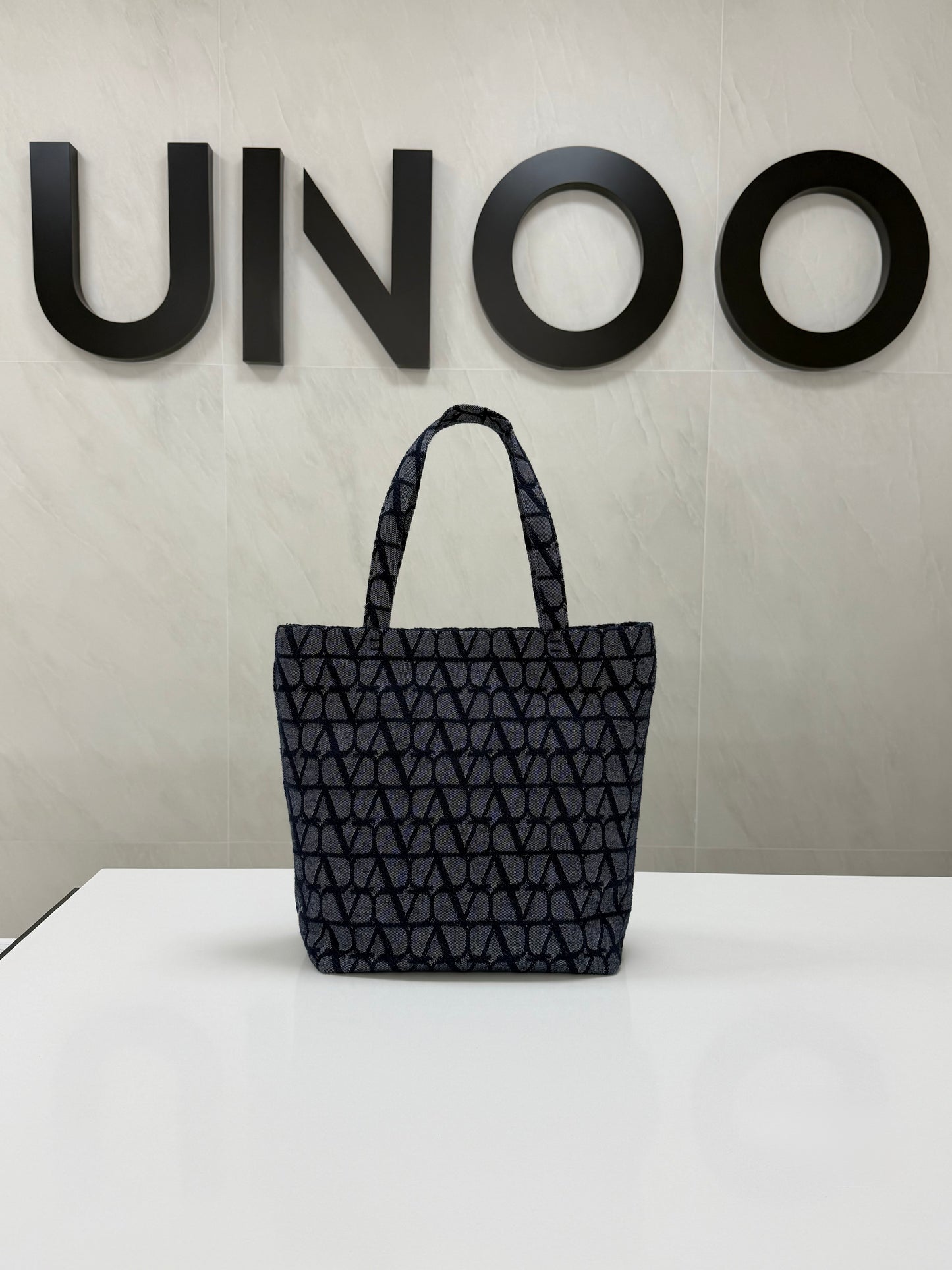 Valentino Toile Iconographe Tote Bag-Melange Denim