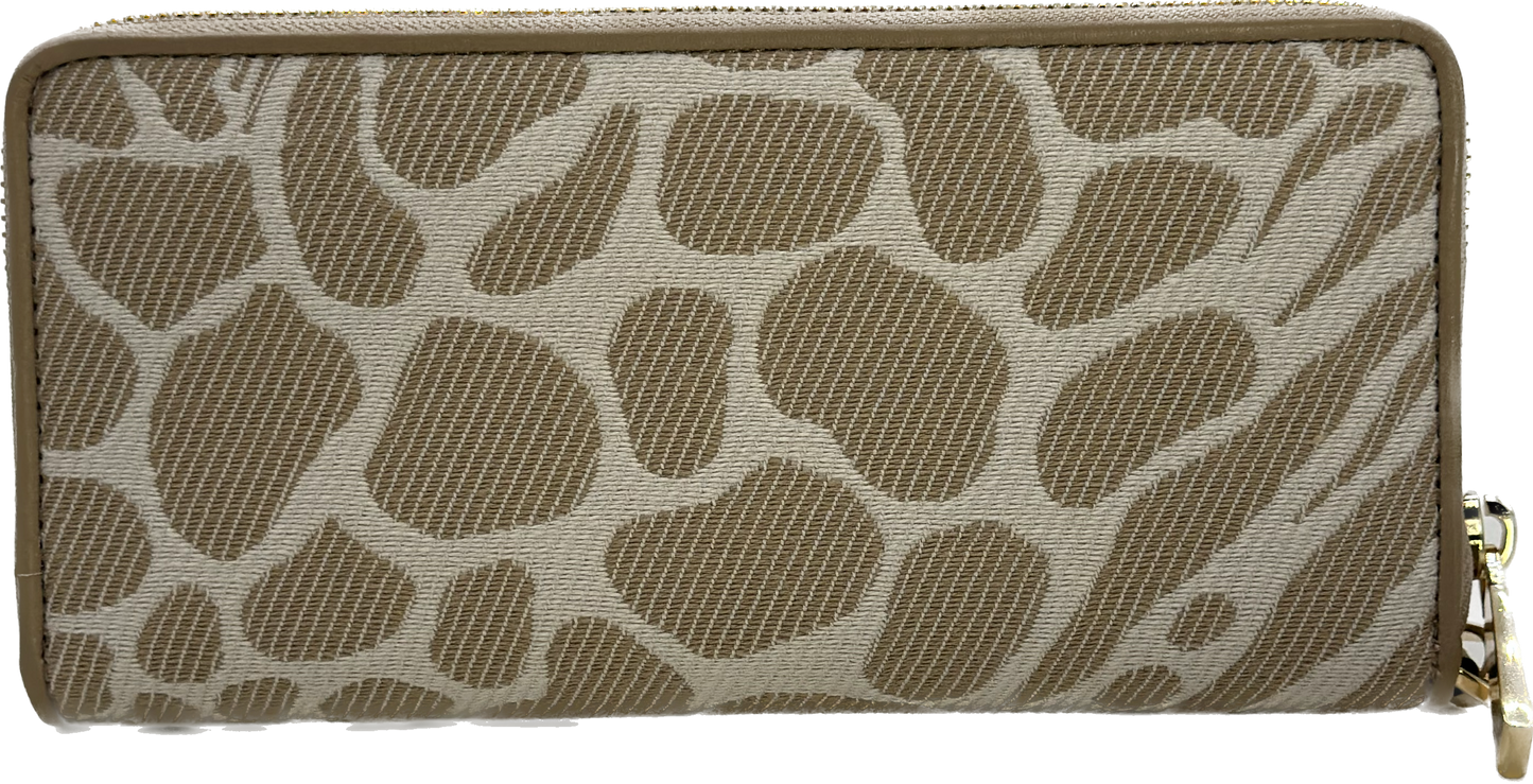 Michael Kors Women's Jet Set Travel Continental Jacquard Animal Print Wallet