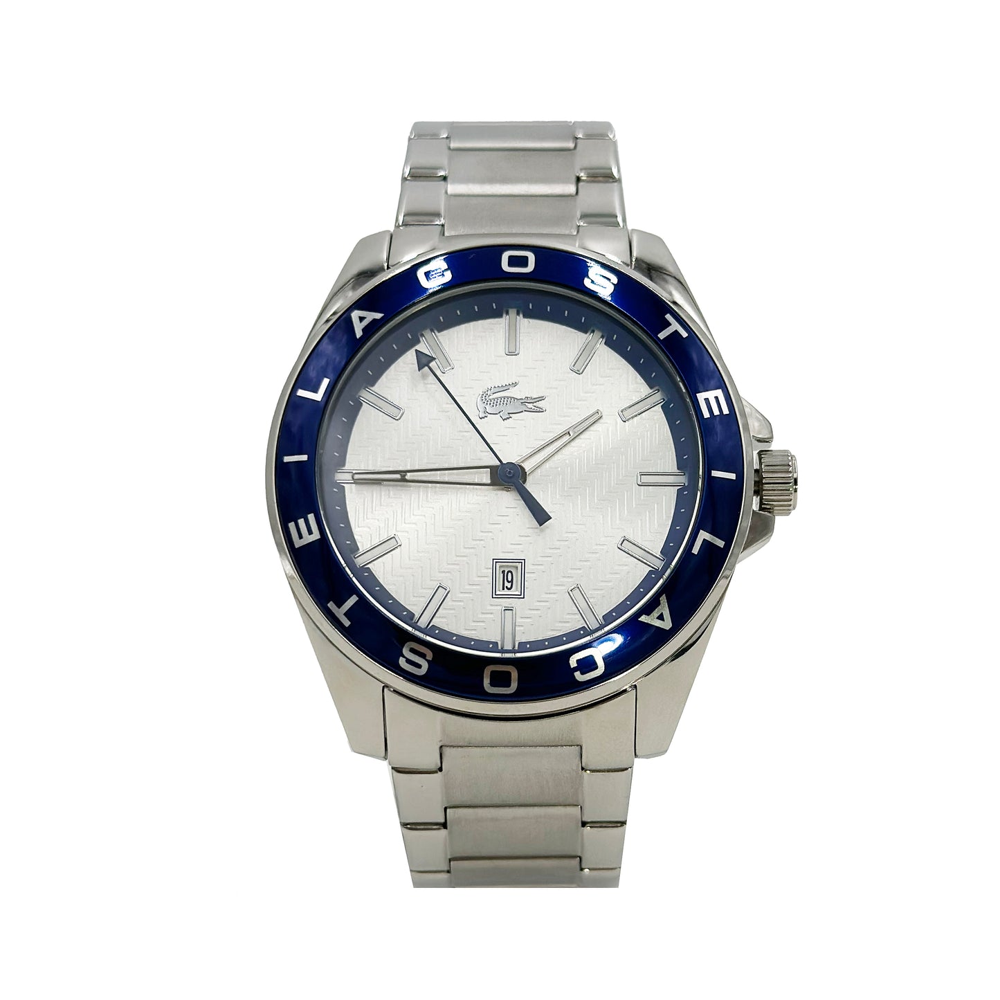 Lacoste Stainless Steel Round Analog Silver Dial Men's Watch 2010887