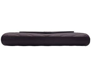 Saint Laurent Cassandre Envelope Chain Wallet Purple Chevron Grain de Poudre Leather WOC - www.unoo.com