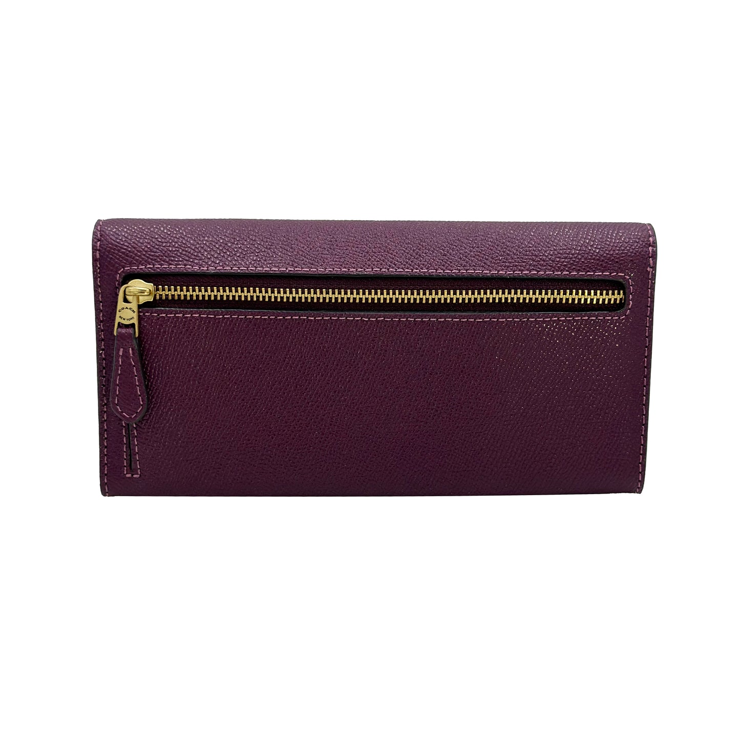 Coach Wyn Soft Leather Wallet in Deep Berry