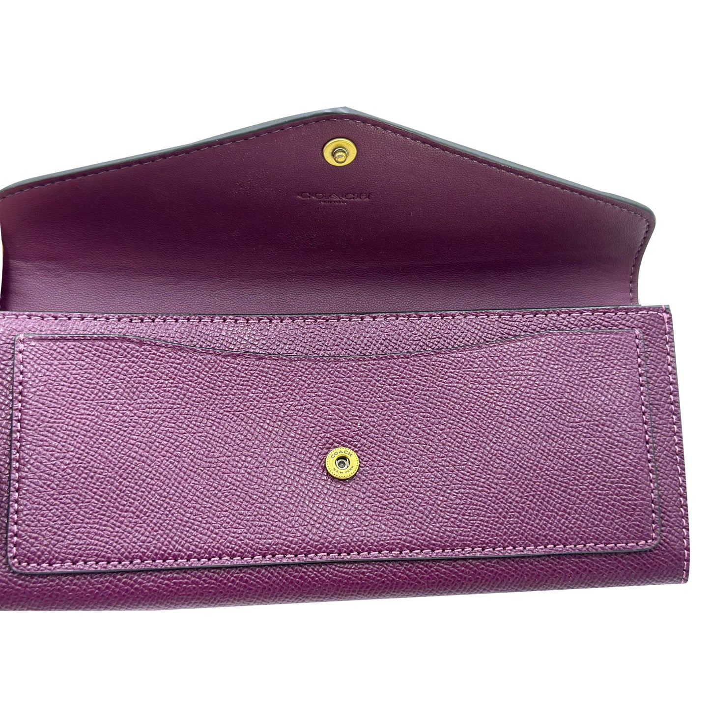 Coach Wyn Soft Leather Wallet in Deep Berry
