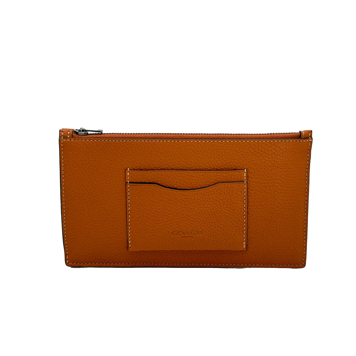 Coach Zip Phone Soft Polished Pebble Leather Wallet