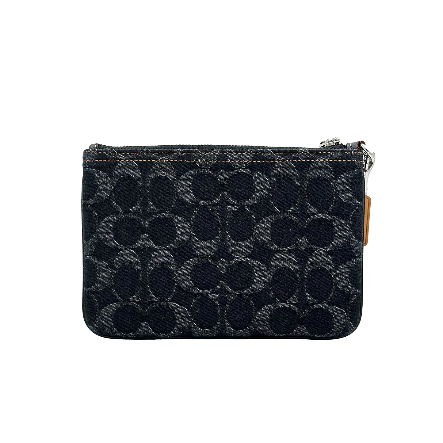 Coach Small Wristlet In Signature Denim