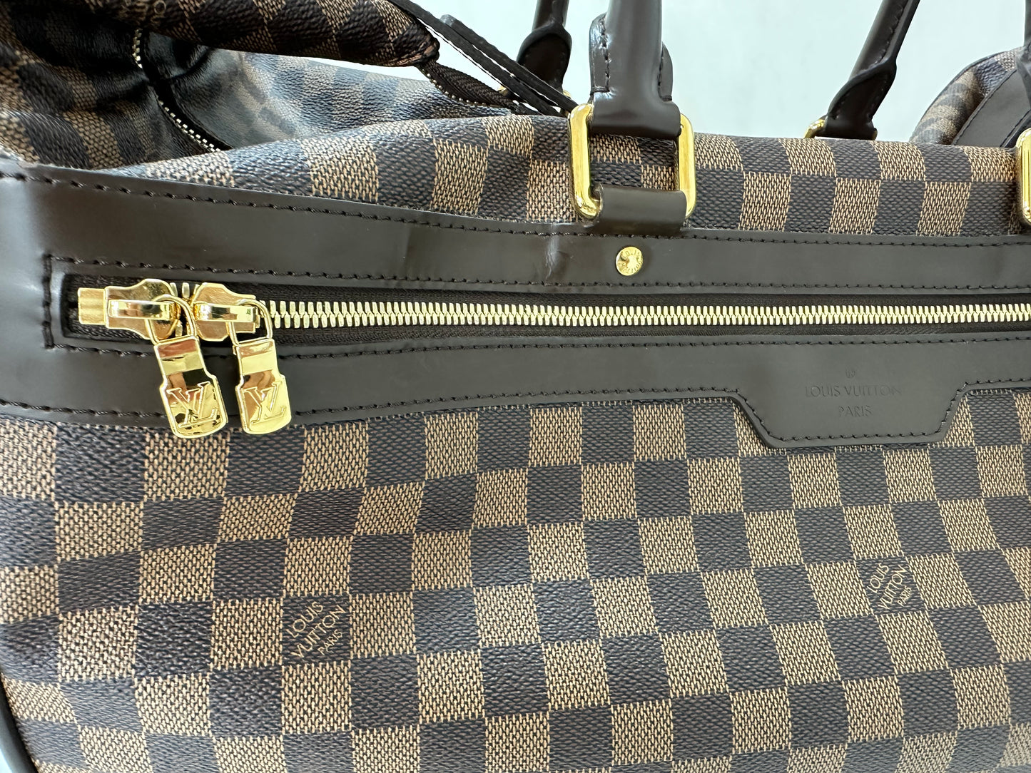 Louis Vuitton Eole 50 Damier Ebene Rolling Duffle with Hidden Handle - Pre Loved
