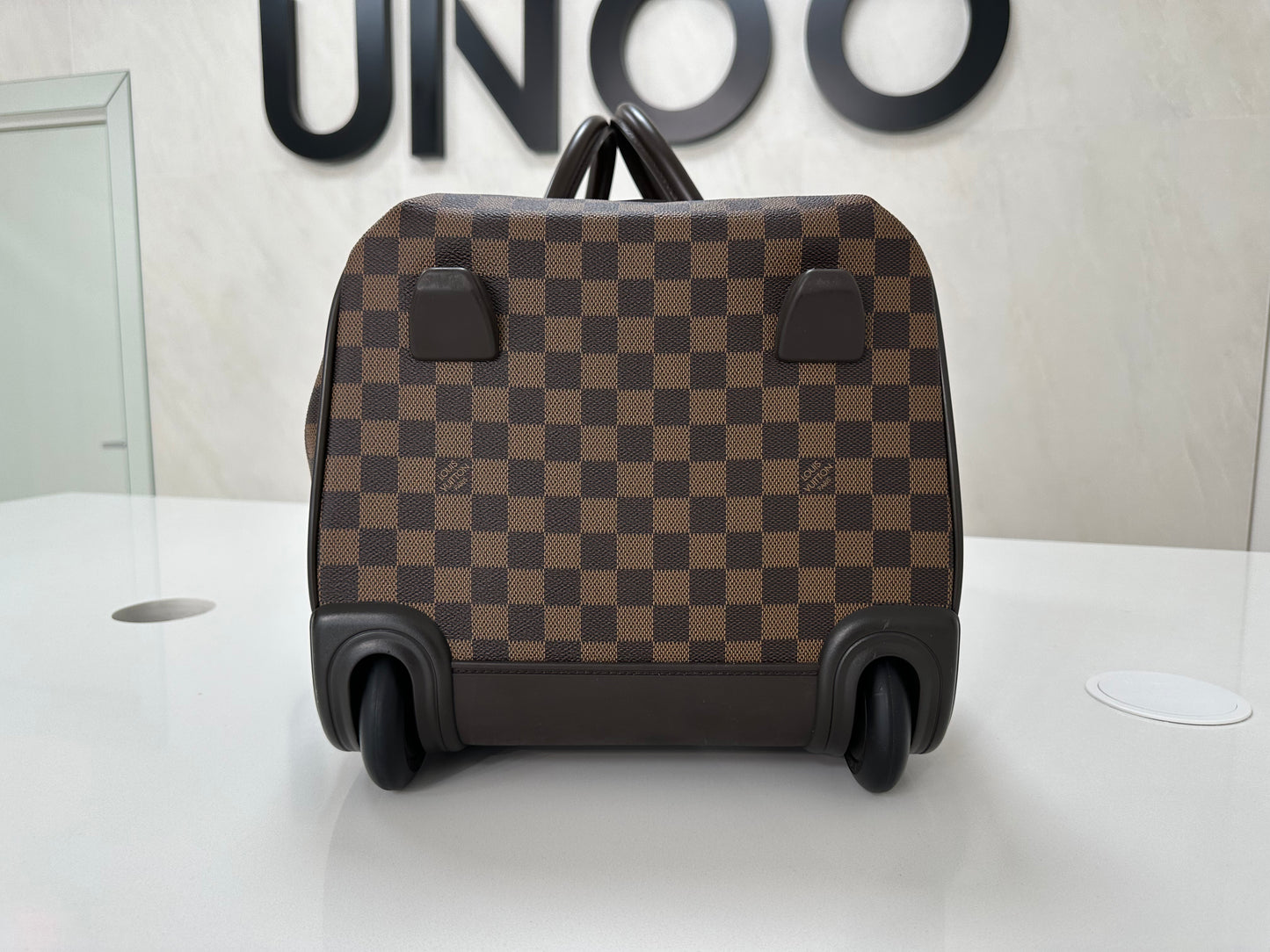 Louis Vuitton Eole 50 Damier Ebene Rolling Duffle with Hidden Handle - Pre Loved