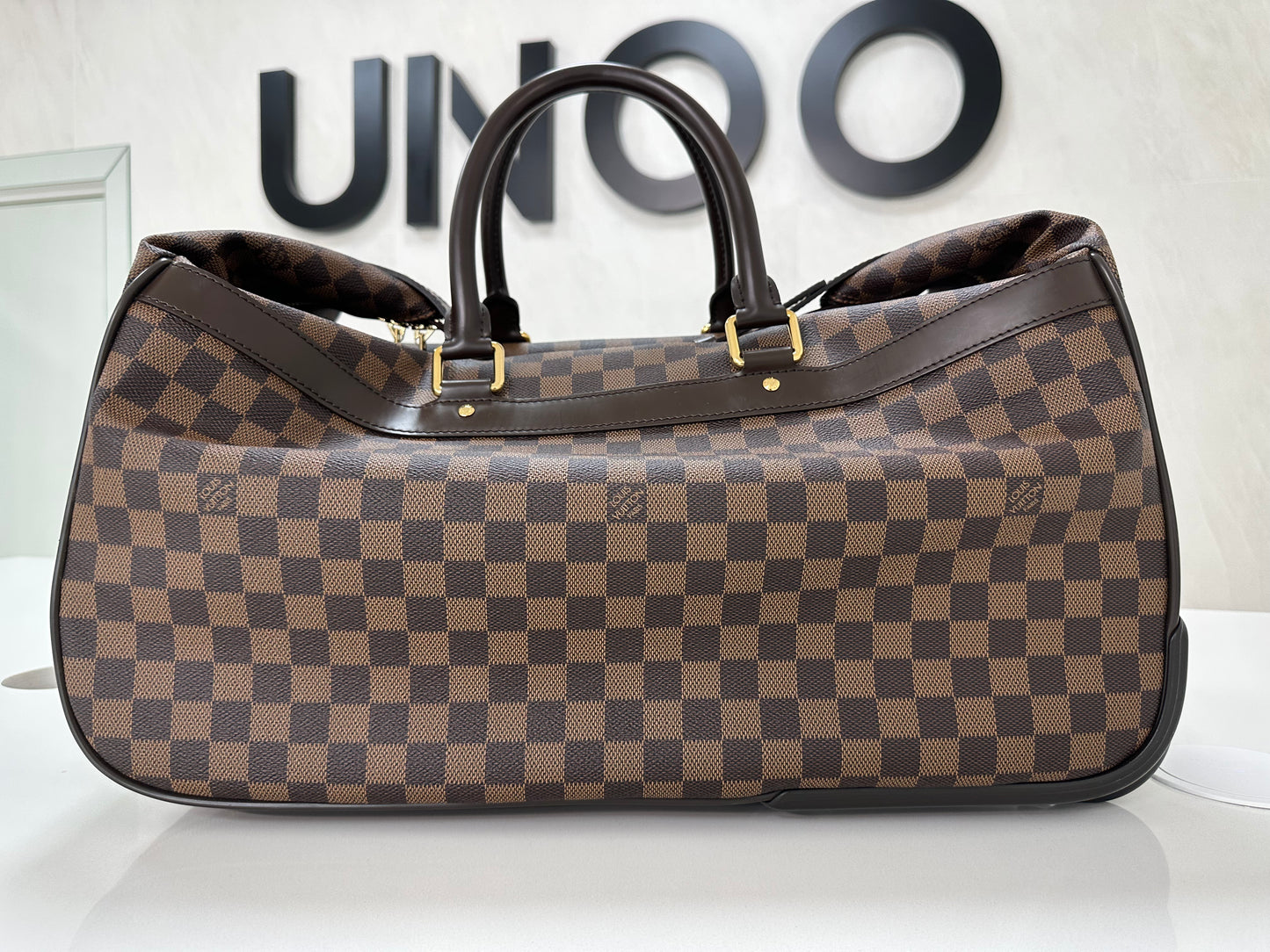 Louis Vuitton Eole 50 Damier Ebene Rolling Duffle with Hidden Handle - Pre Loved